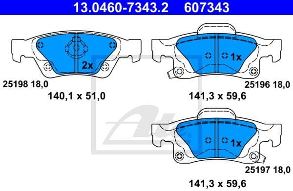 Brake Pad Set, disc brake 13046073432