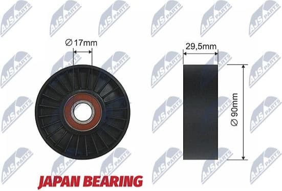 Deflection/Guide Pulley, V-ribbed belt RNK-CH-023