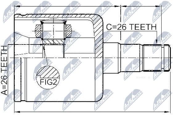 Joint Kit, drive shaft NPW-VV-003 - image 2