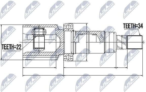 Joint Kit, drive shaft NPW-FR-052 - image 3