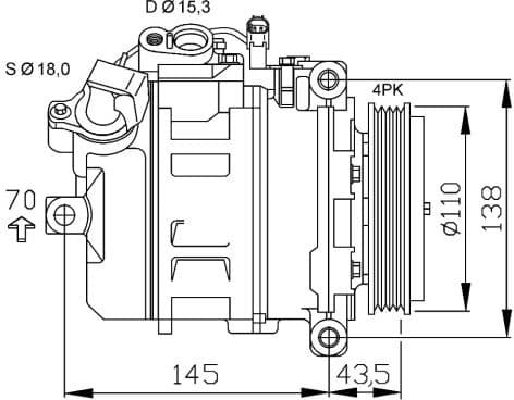 Compressor, air conditioning EASY FIT 32520 - image 3