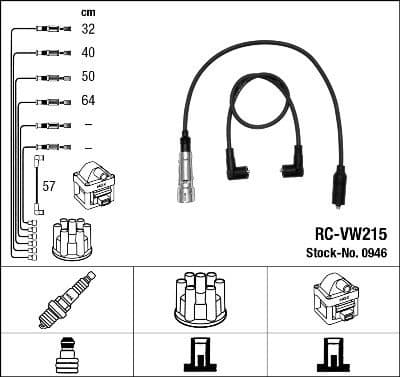 Ignition Cable Kit RC-VW215