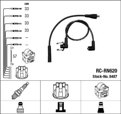 Ignition Cable Kit RC-RN620