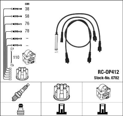 Ignition Cable Kit RC-OP412