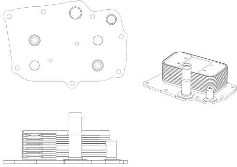 Oil Cooler, engine oil EASY FIT 31841