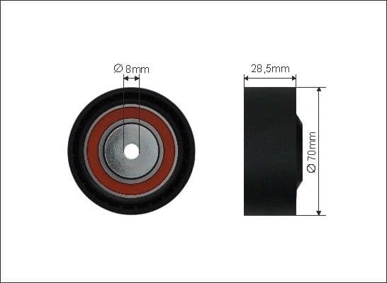 Tensioner Pulley, V-ribbed belt 35-39 - image 2