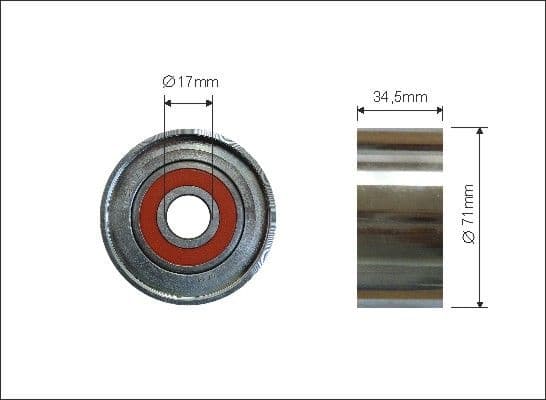Deflection/Guide Pulley, V-ribbed belt 500000