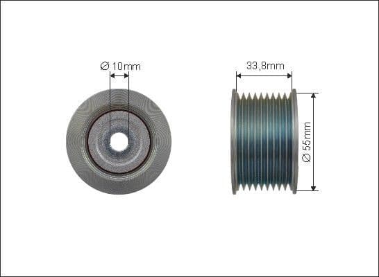 Deflection/Guide Pulley, V-ribbed belt 500428