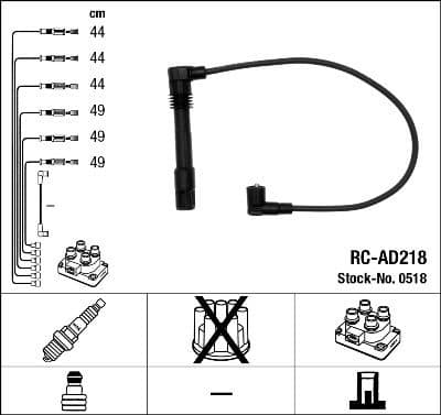 Ignition Cable Kit RC-AD218