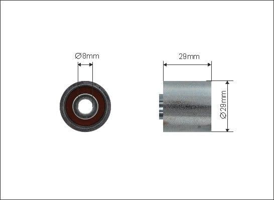 Deflection Pulley/Guide Pulley, timing belt 500117