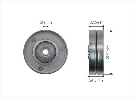 Deflection/Guide Pulley, V-ribbed belt 407-14