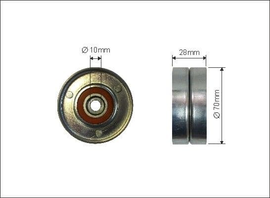 Tensioner Pulley, V-ribbed belt 304-00