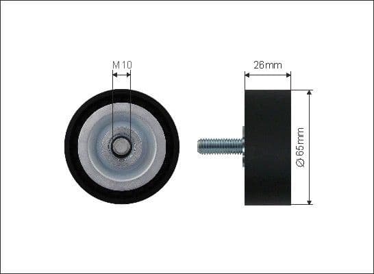 Tensioner Pulley, V-ribbed belt 500017