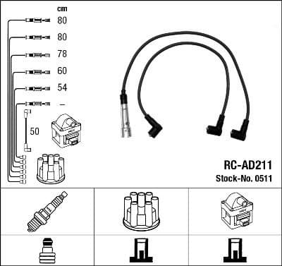 Ignition Cable Kit RC-AD211