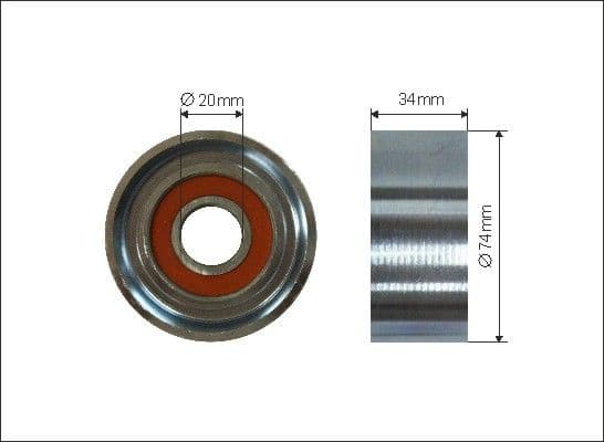 Tensioner Pulley, V-ribbed belt 479-00