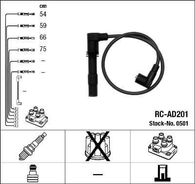 Ignition Cable Kit RC-AD201