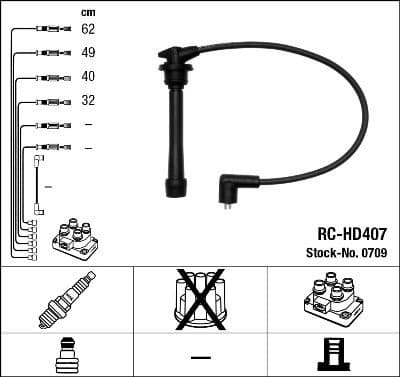 Ignition Cable Kit RC-HD407