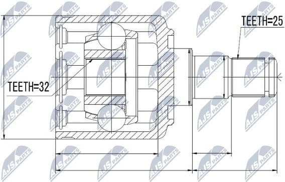 Joint Kit, drive shaft NPW-LR-002 - image 2