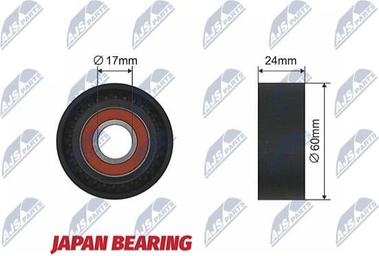 Tensioner Pulley, V-ribbed belt RNK-AU-015