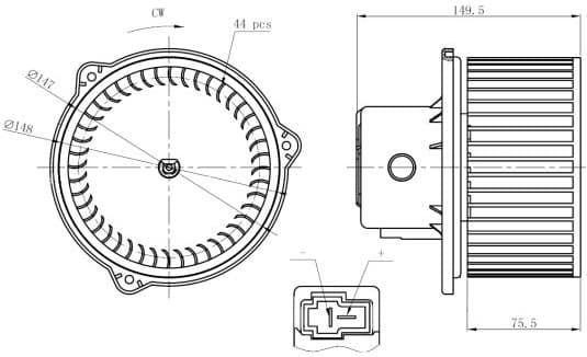 Interior Blower EASY FIT 34275