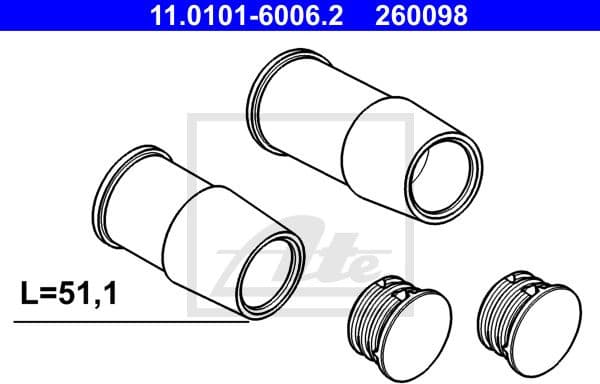 Brake caliper guide repkit 11.0101-6006.2 - image 2