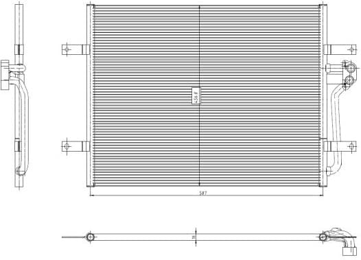 Condenser, air conditioning EASY FIT 350444