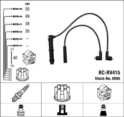 Ignition Cable Kit RC-RV415