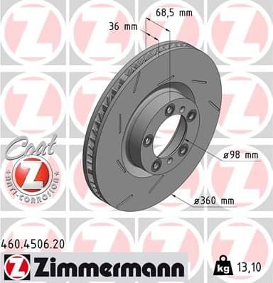 Brake Disc COAT Z 460.4506.20