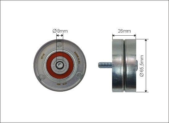 Deflection/Guide Pulley, V-ribbed belt 394-58