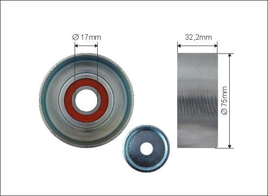 Tensioner Pulley, V-ribbed belt 500470