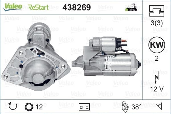 Starter VALEO ORIGINS NEW STOP&START OE TECHNOLOGY 438269