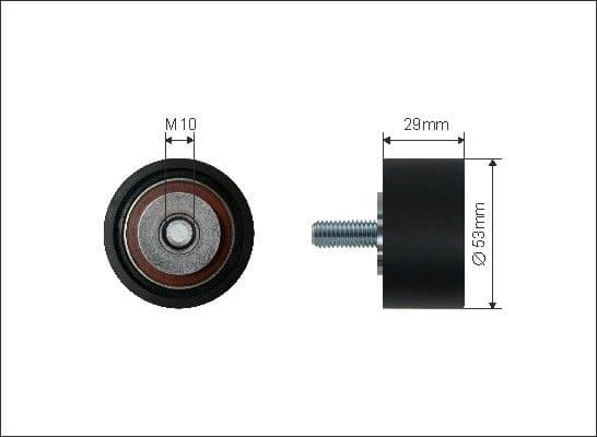 Deflection Pulley/Guide Pulley, timing belt 25-04
