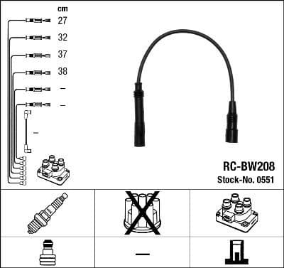 Ignition Cable Kit RC-BW208