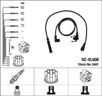 Ignition Cable Kit RC-VL608