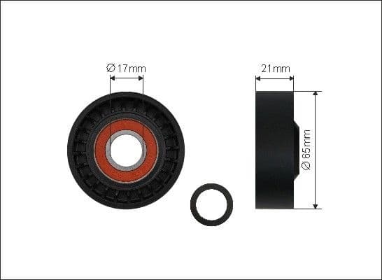 Tensioner Pulley, V-ribbed belt 368-00