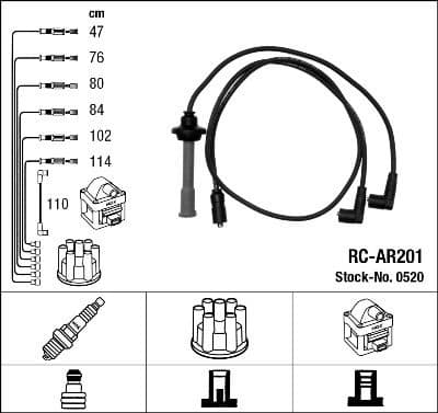 Ignition Cable Kit RC-AR201