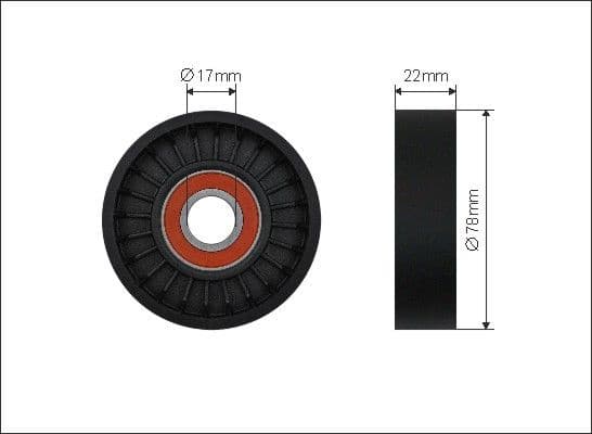 Tensioner Pulley, V-ribbed belt 213-87