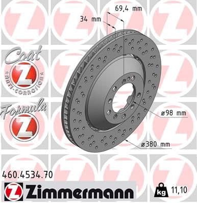Brake Disc FORMULA Z BRAKE DISC 460.4534.70