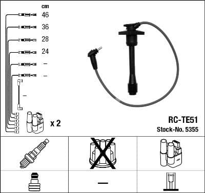 Ignition Cable Kit RC-TE51