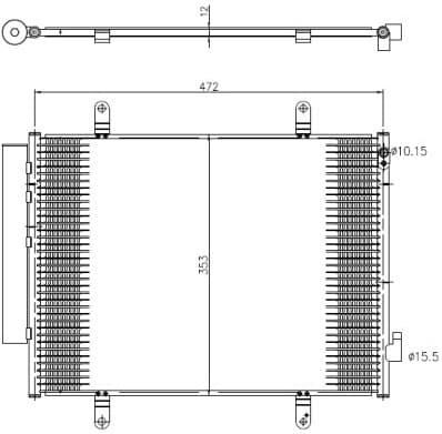 Condenser, air conditioning EASY FIT 350371