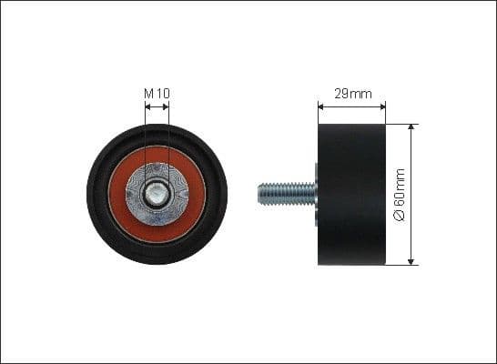 Deflection Pulley/Guide Pulley, timing belt 33-50