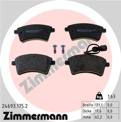 Brake Pad Set, disc brake 24693.175.2