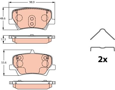Brake Pad Set, disc brake GDB2277
