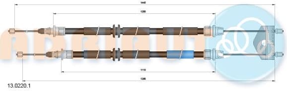 Cable Pull, parking brake 13.0220.1