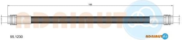 Brake hose rear 55.1230