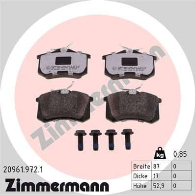 Brake Pad Set, disc brake rd:z 20961.972.1
