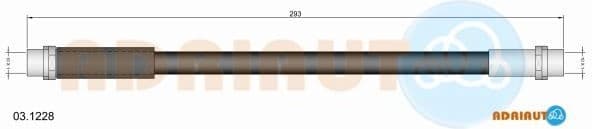 Brake hose front 03.1228