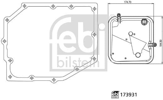 Hydraulic Filter Kit, automatic transmission 173931 - image 3
