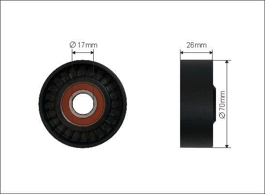 Tensioner Pulley, V-ribbed belt 01-82