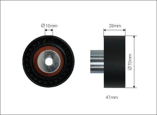 Deflection Pulley/Guide Pulley, timing belt 35-63